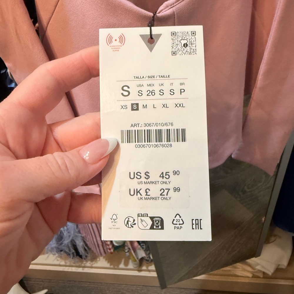 Zara pink blouse NWT Small - Picture 2 of 5
